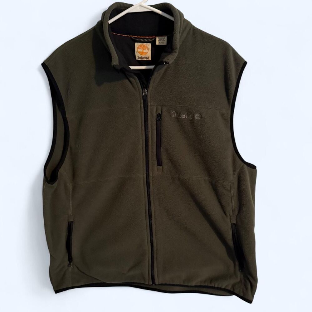 Timberland Vest Mens XL Green Timberland Vest Mens XL Green Sherpa Fleece